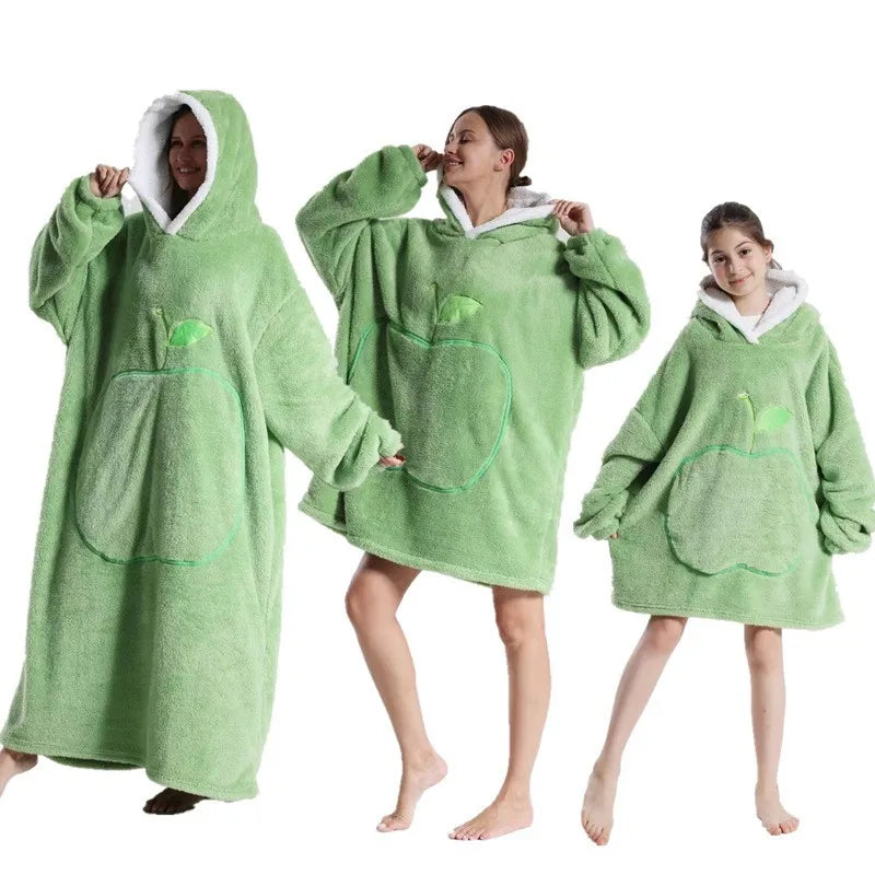 Poncho Plaid Long et Doux