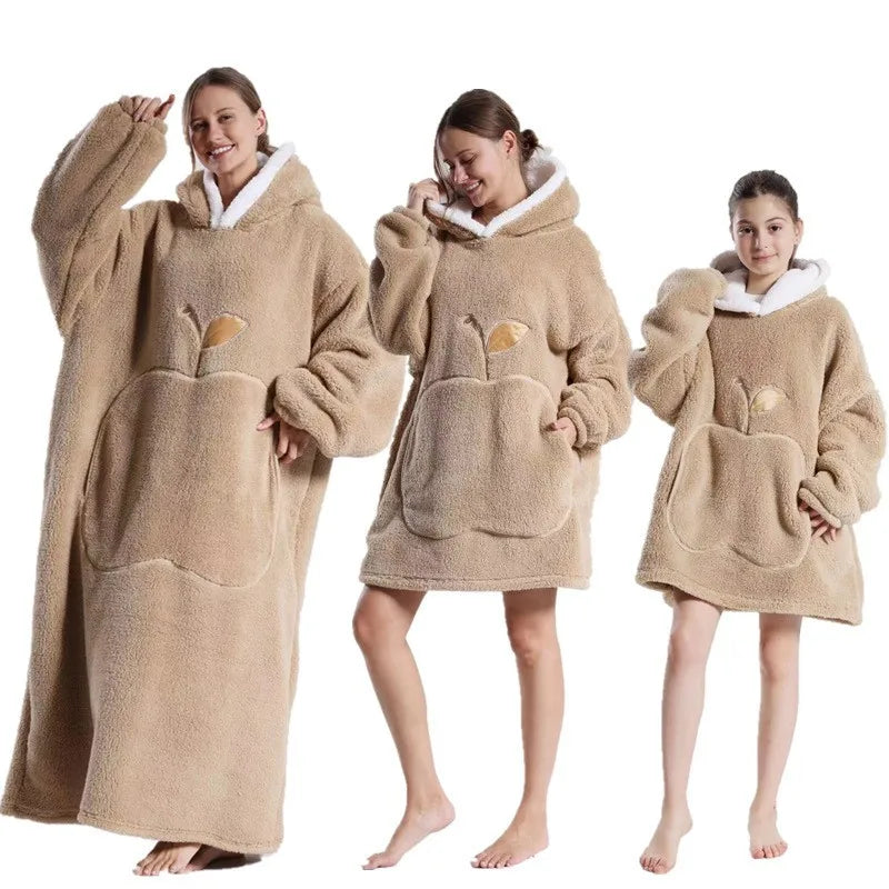 Poncho Plaid Long et Doux