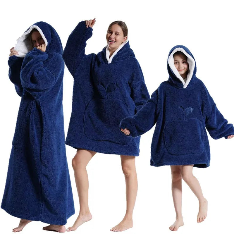 Poncho Plaid Long et Doux