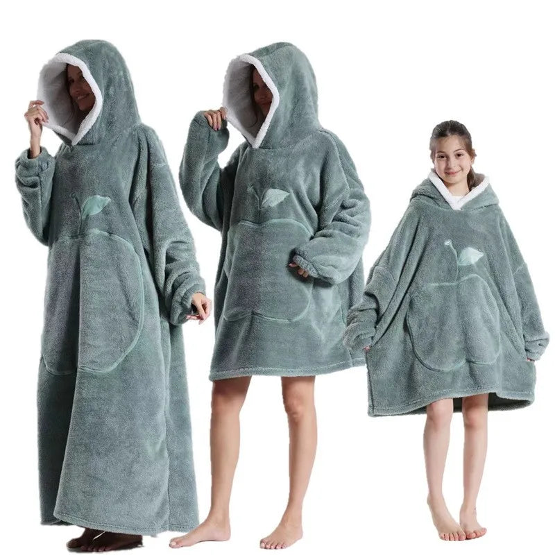 Poncho Plaid Long et Doux