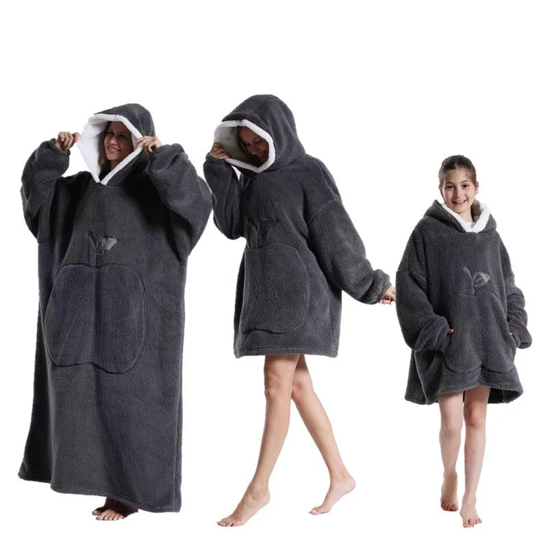 Poncho Plaid Long et Doux