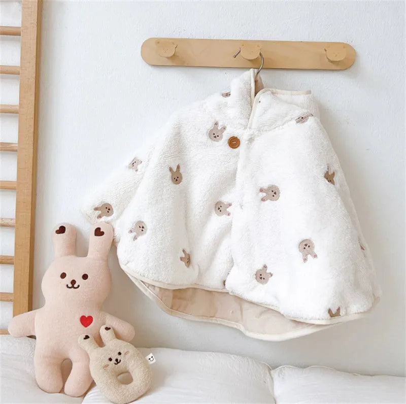 Poncho Bébé Polaire Lapin